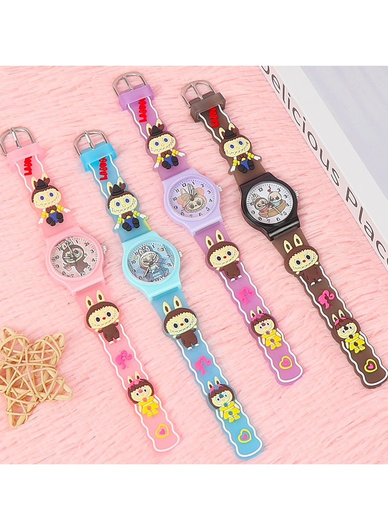 LABUBU Girls' Watch - 3D Cartoon Waterproof Toddler Watch, a gift for girls aged 2-8 years old, also suitable as a toy for girls aged 3, 4, 5, 6, and 7 years old - Children's Gift - Image 1